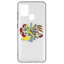Чохол для Samsung A21s Герб колоски і калина - PrintSalon