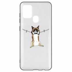 Чехол для Samsung A21s Grumpy Cat On The Rope - PrintSalon