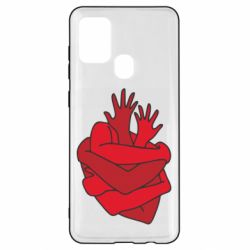 Чехол для Samsung A21s Heart out of hands - PrintSalon