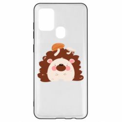Чехол для Samsung A21s Hedgehog with mushrooms - PrintSalon