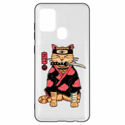 Чехол для Samsung A21s Japanese Akatsuki cat - PrintSalon