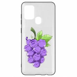 Чехол для Samsung A21s Кот-виноград - PrintSalon