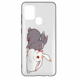 Чехол для Samsung A21s Кролики Вэй и Лань - PrintSalon