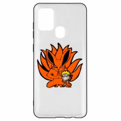 Чехол для Samsung A21s Kurama And Naruto - PrintSalon