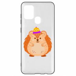 Чехол для Samsung A21s Little hedgehog in a hat - PrintSalon