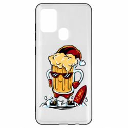 Чехол для Samsung A21s New Year's beer - PrintSalon