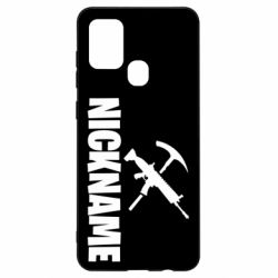 Чехол для Samsung A21s Nickname fortnite weapons - PrintSalon