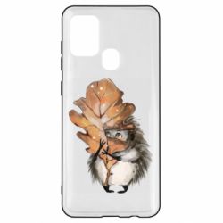 Чехол для Samsung A21s Осенний ежик - PrintSalon