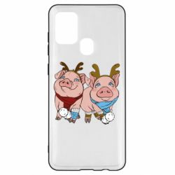 Чехол для Samsung A21s Pigs