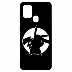 Чехол для Samsung A21s Pikachu silhouette - PrintSalon