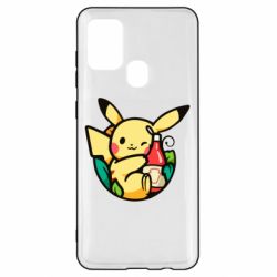 Чехол для Samsung A21s Pikachu with ketchup - PrintSalon