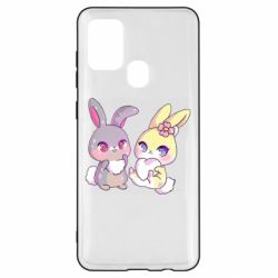 Чехол для Samsung A21s Rabbits In Love - PrintSalon
