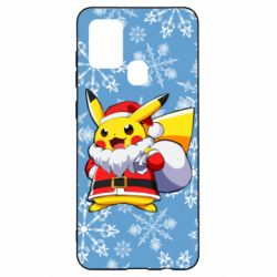Чохол для Samsung A21s Santa Claus Pikachu - PrintSalon