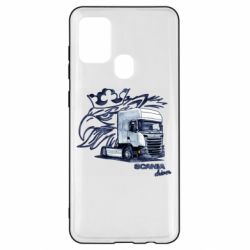 Чехол для Samsung A21s Scania watercolor art - PrintSalon