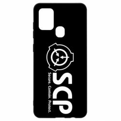 Чохол для Samsung A21s SCP logo text - PrintSalon