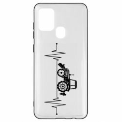 Чехол для Samsung A21s Трактор импульс - PrintSalon