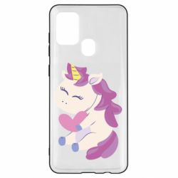 Чехол для Samsung A21s Unicorn with love - PrintSalon