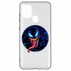 Чехол для Samsung A21s Venom black and blue style-PrintSalon Чехол для Samsung A21s Venom black and blue style