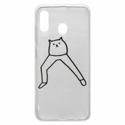 Чехол для Samsung A30 Cat in pants - PrintSalon