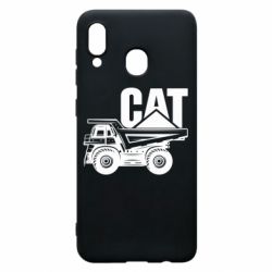 Чехол для Samsung A30 CAT logo and truck - PrintSalon