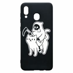 Чохол для Samsung A30 Death and cat - PrintSalon