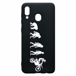Чехол для Samsung A30 Эволюция мотоциклиста - PrintSalon