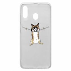 Чехол для Samsung A30 Grumpy Cat On The Rope - PrintSalon