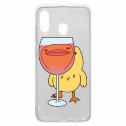 Чехол для Samsung A30 Качка і келих вина - PrintSalon
