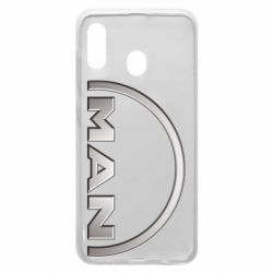 Чехол для Samsung A30 Man metallic logo - PrintSalon