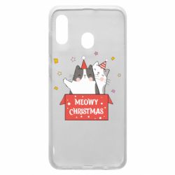 Чехол для Samsung A30 Meowy Christmas ( present box ) - PrintSalon