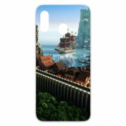 Чехол для Samsung A30 Minecraft beautiful town - PrintSalon