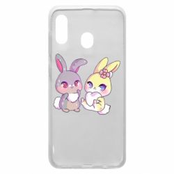 Чехол для Samsung A30 Rabbits In Love - PrintSalon