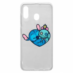 Чехол для Samsung A30 Стич с куклой - PrintSalon