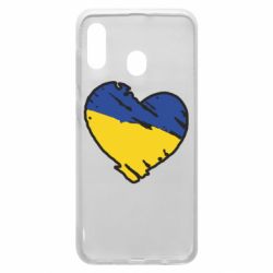 Чехол для Samsung A30 Украина сердце с царапинами - PrintSalon
