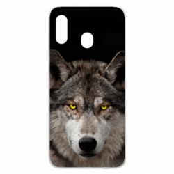 Чохол для Samsung A30 Wolf with yellow eyes - PrintSalon