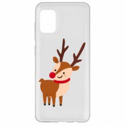 Чехол для Samsung A31 Deer with red nose - PrintSalon
