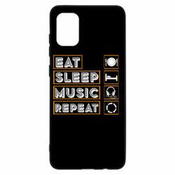 Чехол для Samsung A31 Eat sleep dj repeat. - PrintSalon