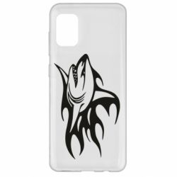 Чехол для Samsung A31 Flaming shark - PrintSalon
