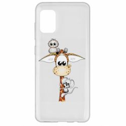 Чехол для Samsung A31 Giraffe Owl and Mouse - PrintSalon