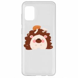 Чехол для Samsung A31 Hedgehog with mushrooms - PrintSalon