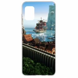 Чехол для Samsung A31 Minecraft beautiful town - PrintSalon