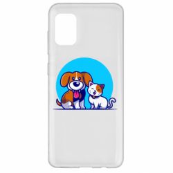 Чехол для Samsung A31 Собачка и котик - PrintSalon