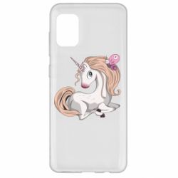 Чехол для Samsung A31 Unicorn with bow tie - PrintSalon