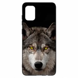 Чохол для Samsung A31 Wolf with yellow eyes - PrintSalon