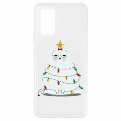 Чехол для Samsung A32 4G Cat and Christmas Lights - PrintSalon