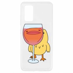 Чехол для Samsung A32 4G Качка і келих вина - PrintSalon