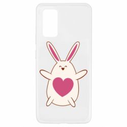 Чехол для Samsung A32 4G Rabbit with a pink heart - PrintSalon