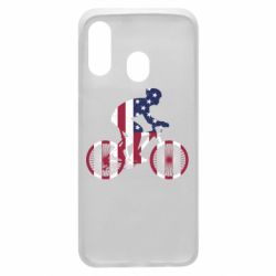 Чехол для Samsung A40 American cyclist - PrintSalon