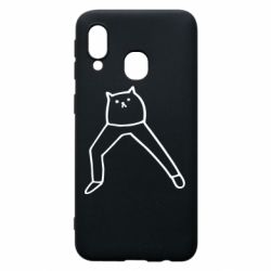 Чехол для Samsung A40 Cat in pants - PrintSalon