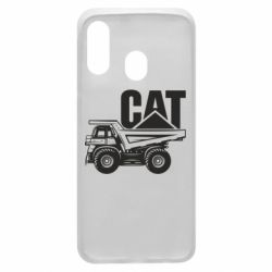 Чехол для Samsung A40 CAT logo and truck - PrintSalon